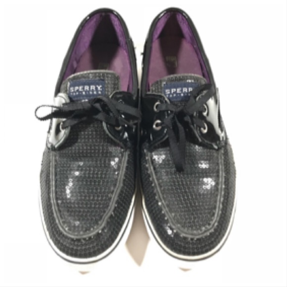 Sperry Shoes - Sperry topsider black sequin loafers size size 9